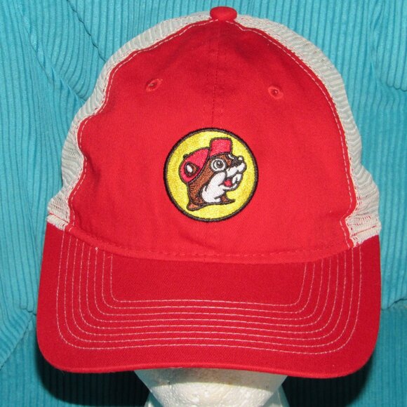BUC-EE'S Other - BUC-EEs Trucker Hat Cap Snapback Red Mesh Back Beaver Logo Adjustable 🌹